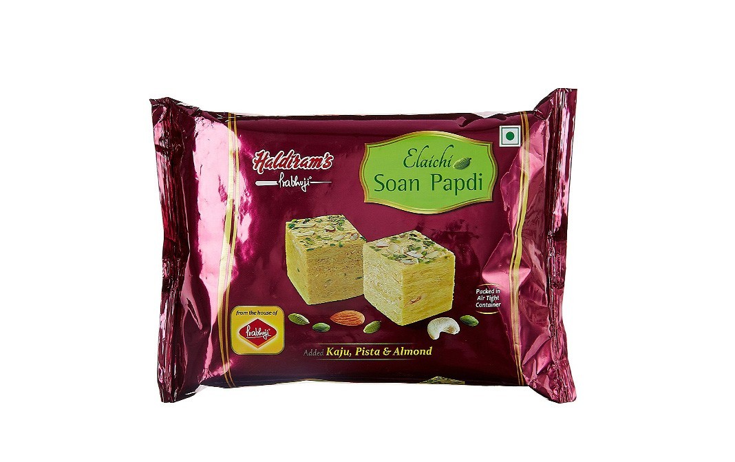 Haldiram's Prabhuji Elaichi Soan Papdi    Pack  500 grams